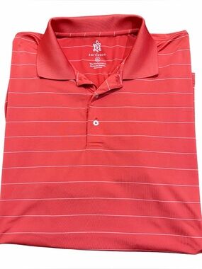 Turtleson Performance Men’s Striped Polo Golf Shirt